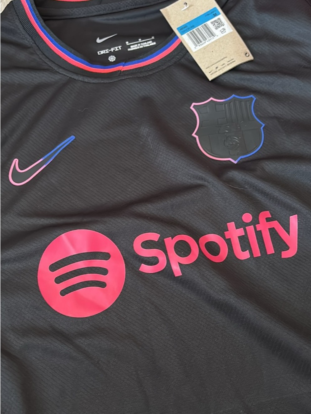 Nike Black Jersey with Pink and Blue Accents